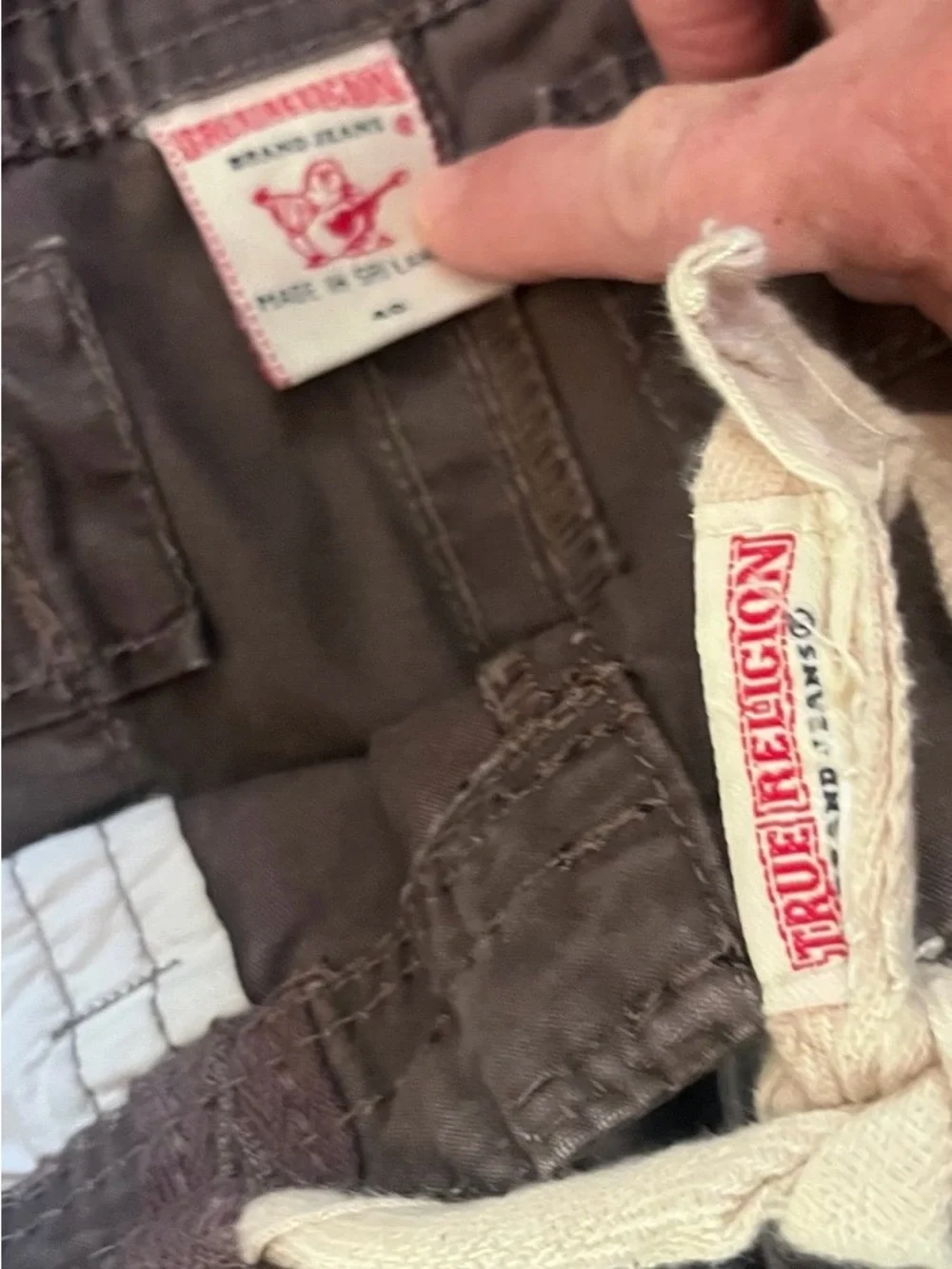 VTG True Religion Isaac Cargo Shorts Brown Tonal Y2K Baggy Mens (40) MAR841K33